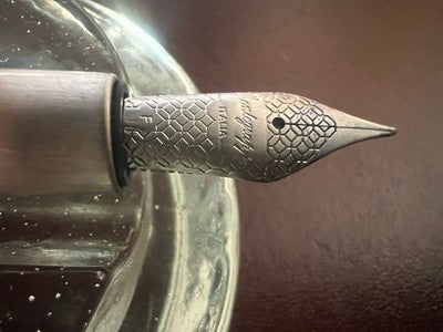 Montegrappa Füllfederhalter Glück Silver Mule Metall Gebürstet Feder F