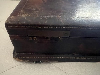🔴 Scatola penne espositore portapenne elle interno velluto da scrivania vintage