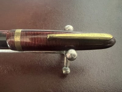 🔴 ASTURA penna stilografica 108 celluloide pulsante di fondo scrive vintage '50