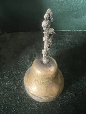Sonnette Cloche Métal Lis Florence 4,2 Hauteur 7,5 CM Vintage