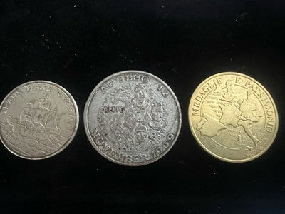 🔴 Medaglie Cristoforo Colombo Apollo 12 Venezia commemorative Lotto 3