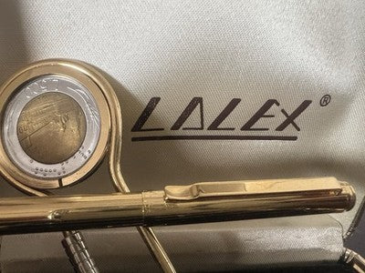 Lalex Set Stylo-Plume Sphère Or + Porte-Clé 500 Lire Avec Trousse Vintage