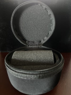 🔴 BREITLING scatola orologio tessuto semi rigido cilindrica da viaggio vintage