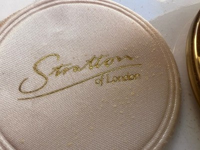 Stratton Of London Mirror Compact Gold Jewel Pressed Powder Makeup