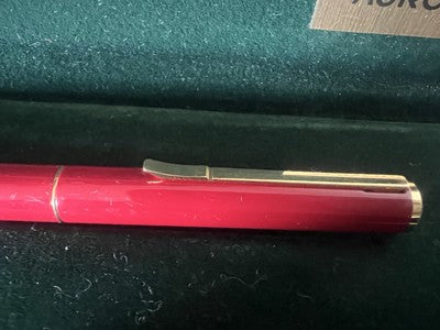 🔴 AURORA penna stilografica LACCA ROSSA Hastil pennino ORO 14 kt con cartucce