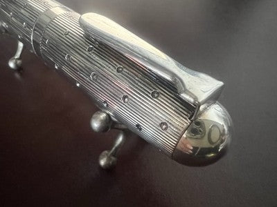 LABAN Stylo Plume Plaqué Argent Présidentiel Raye Lumière Écrit M
