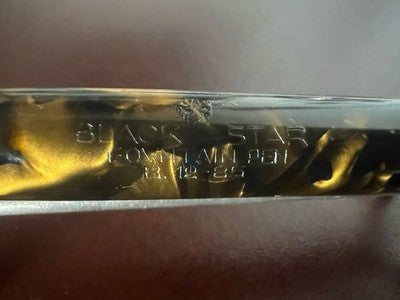 Lápiz Pluma Fuente Black Star Celuloide Marmorata Nib Oro 14k Vintage
