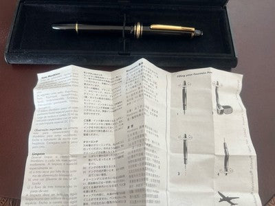 🔴 MONTBLANC Meisterstuck 146 fountain pen GOLD nib M instructions box