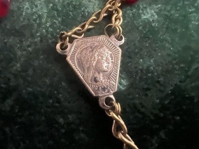 🔴 SET CUCITO Santo Rosario metro ditale infila aghi da viaggio astuccio vintage