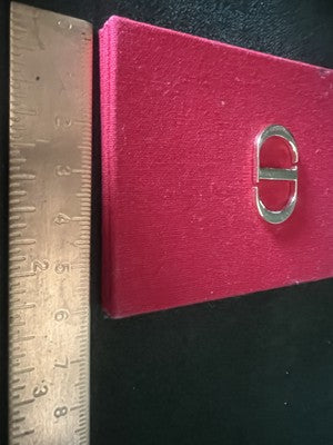 🔴 DIOR specchio specchietto borsa tessuto rosso con monogramma metallo dorato