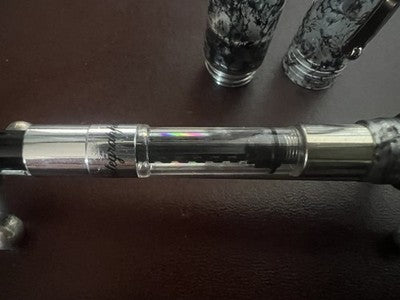 🔴 MONTEGRAPPA Elmo Ambiente Charcoal Füllfederhalter, F-Feder, neu NOS 