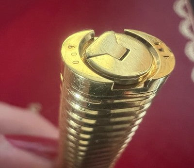 🔴 CARTIER penna a sfera Godroné placcata oro parti di ricambio