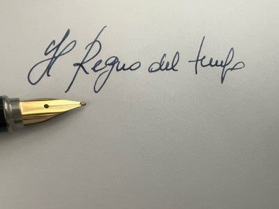 Aurora Stylo-Plume Stylo à Plume Marco Polo Argent 925 Massif F Mess