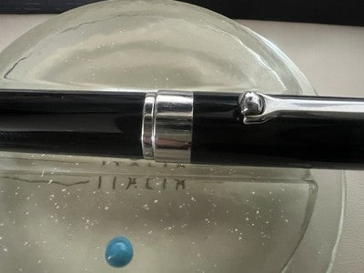 🔴 MONTEGRAPPA penna sfera Parola Slim Nera acciaio satinato resina roller NOS