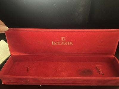 🔴 LANCASTER scatola cronografo rossa velluto con certificato istruzioni vintage