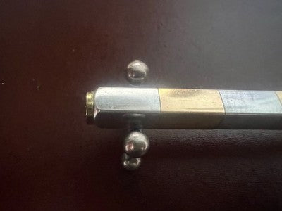 🔴 GUCCI penna sfera argento 925 placcata oro sezione quadrata scrive vintage