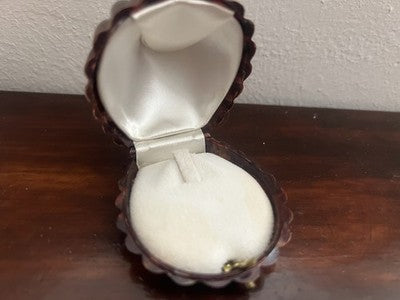 Cases Rings Boxes Shell Celluloid Effect Tortoise Vintage 1950 