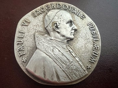 🔴 Medaglia PAOLO VI giubileo sacerdotale ordine francescani 1221 1971