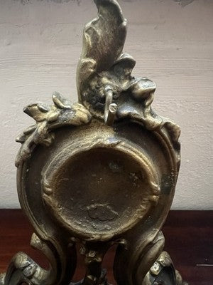 🔴 Espositore orologio tasca gancio vano a conchiglia ottone massiccio vintage