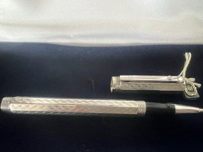 Montegrappa Stylo-Plume Sphère Reminiscence Argent 925 Et Diamant Limitée