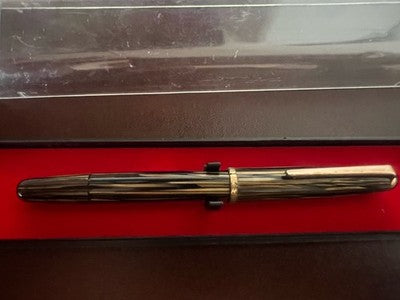 Ero Pen Fountain Pen Clipper Celluloid Pen Gold 14 KT Piston Vintage