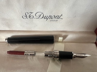 Dupont Stylo-Plume Stylo à Plume Ligne D Grande Or 18 KT M Retire NOS