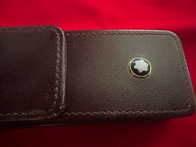 Montblanc Hülle Stift Füllfederhalter Kugel Leder Mocca Dark Brown 1 Stift