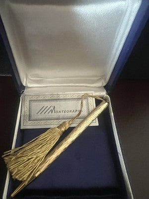 🔴 MONTEGRAPPA matita guilloché rombi placcata oro con fiocco portamine vintage