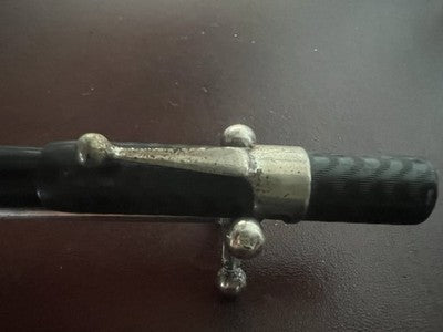 🔴 RADIUM stilografica ebanite cesellata spiga eyedropper pennino F vintage '20