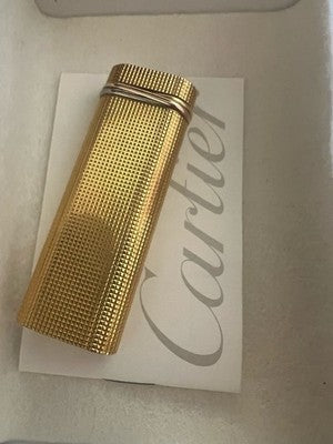 Cartier Briquet Trinity Guilloché Plaqué Fonctionne Avec Trousse Instructions