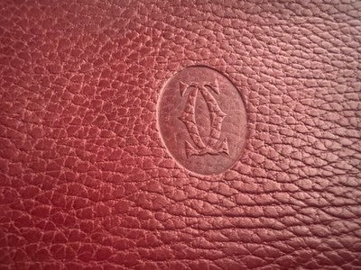 🔴 CARTIER portafoglio uomo carte ed assegni pelle bordeaux originale vintage