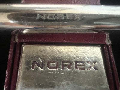🔴 NOREX penna sfera metallo cromato stiloforo scrivania vintage