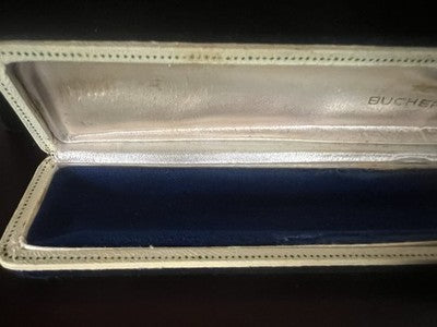 Bucherer Box Watch Outer Blue With Profile Skin Beige Vintage