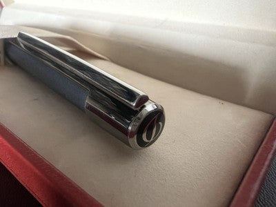 🔴 DUPONT penna sfera DEFI nera profili finitura palladio scrive con astuccio