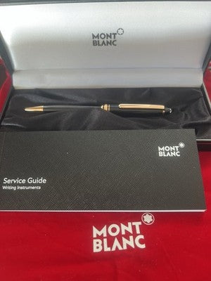 🔴 MONTBLANC penna sfera Meisterstück Classica profili oro rosa garanzia NOS