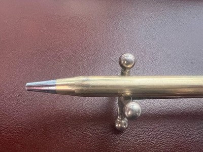 🔴 CROSS penna a sfera placcata oro 12 Kt incisione H.G. astuccio originale vint