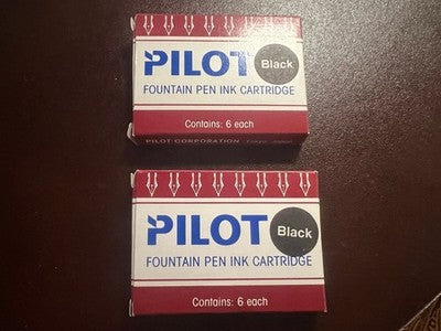 🔴 PILOT cartucce nero IC-50 per stilografica 2 confezioni 12 PEZZI