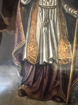 🔴 Quadro LIMOGES arte limosina smalti oro SAN NICOLA Bouasse Lebel Paris antico