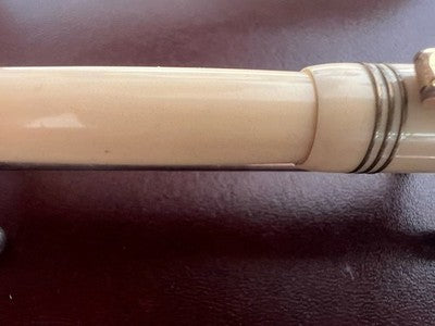 Red Napoleon Fountain Pen And Pencil Celluloid Ivory Communion Vintage Set