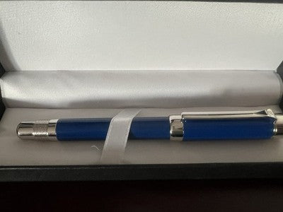 🔴 LABAN Britannia Füllfederhalter, blauer Lack, M-Feder, neu, NOS (ungetragen)