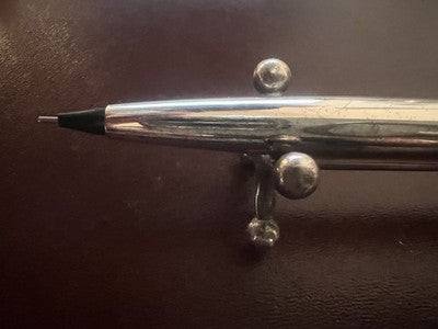 Lápiz Lecce Pen Mecánico Cromado Con Clip Esfera Vintage