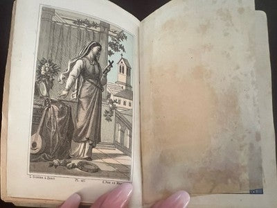 🔴 Libro di preghiere La Via del Paradiso del 1892 mosaico effetto madreperla