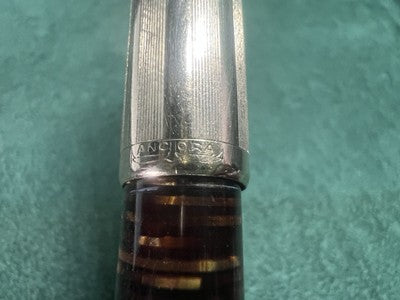 ANCHOR Fountain Pen Celluloid Push Original NIB GOLD Vintage