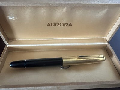 🔴 AURORA penna stilografica 88 pennino ORO 14KT pistone scrive vintage 1778134