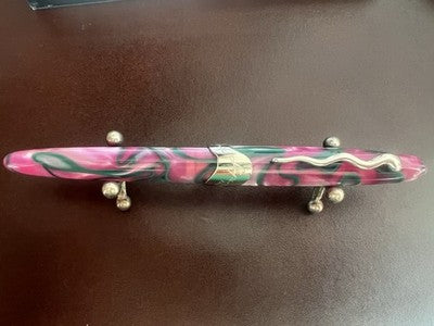 Red Jean Pierre Lépine Fountain Pen Samba 1993 Pink Green Nib M New NOS