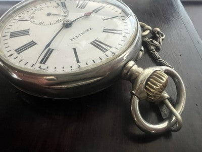 🔴 ZENITH orologio tasca Ferrovie Stato Gran Prix 1900 ASSEGNATO capo stazione