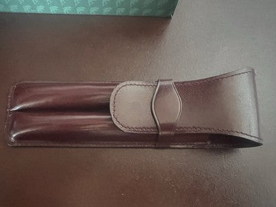 🔴 Portapenne GIGLIODORO pelle vitello artigianale Firenze astuccio NOS