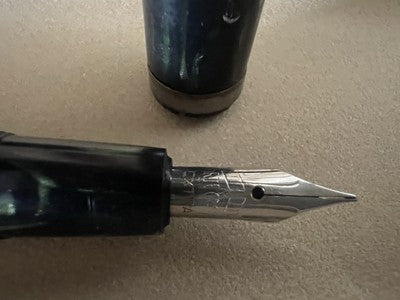 🔴 MONTEGRAPPA penna stilografica EXTRA celluloide pulsante fondo scrive vintage