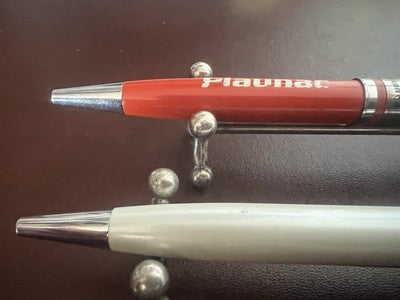 Pelikan Kugelschreiber, Lack, Jazzweiß, Orange, Werbung, Chrom, Vintage 