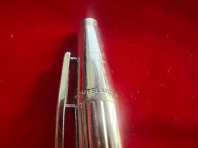 🔴 MONTBLANC penna sfera Noblesse in metallo cromato lucido scrive vintage